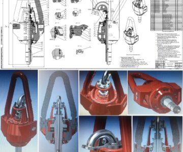 3D модель Выбор основных параметров установки для бурения на газ и разработка конструкции вертлюга УВ-250