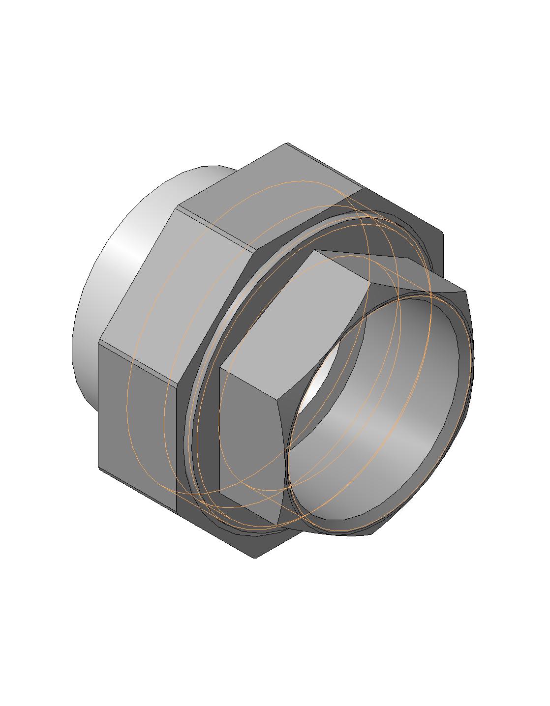 3D модель Американка (резьбовое соединение разборное) ВР 40 G 1 1/4