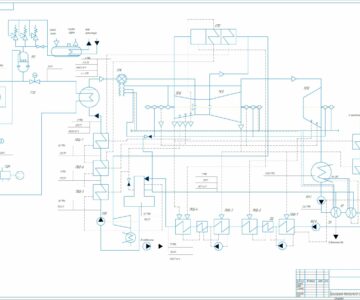 Чертеж Принципиальная тепловая схема (ПТС) ВВЕР-1000