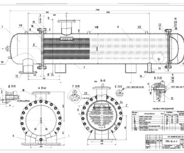 Чертеж Проектирование и расчет теплообменных установок промышленных предприятий и ЖКХ