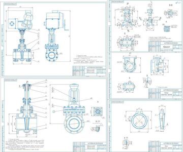 Чертеж Задвижка клиновая DN-150 PN-16