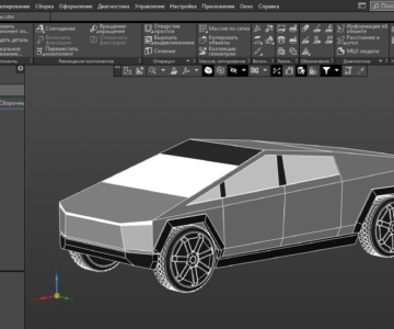 3D модель Tesla Cybertruck (Компас 3D)