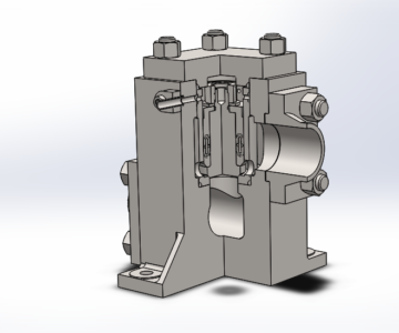 3D модель Плавающий клапан (Задание №26 из альбома В.В. Рассохина) в SolidWorks