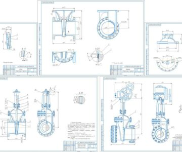 Чертеж Задвижка клиновая DN300 PN2.5