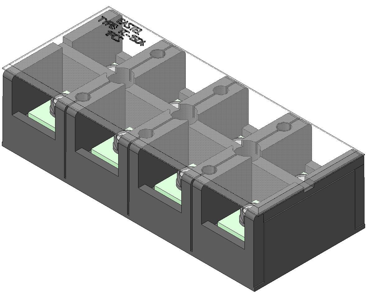 3D модель Колодка клеммная в корпусе (аналог Terminal Blocks EASTEL TC-1504 1PSC)