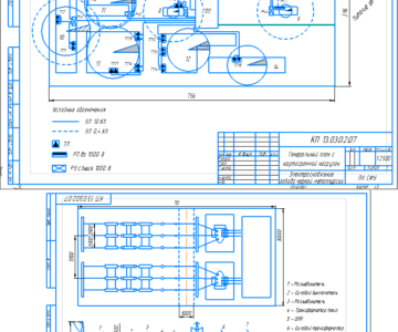 Чертеж Электроснабжение завода чёрной металлургии