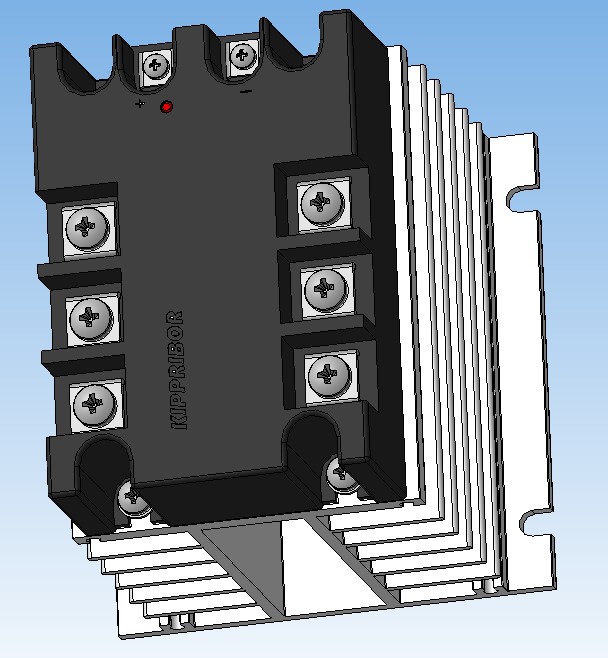 3D модель Реле твердотельное с радиатором