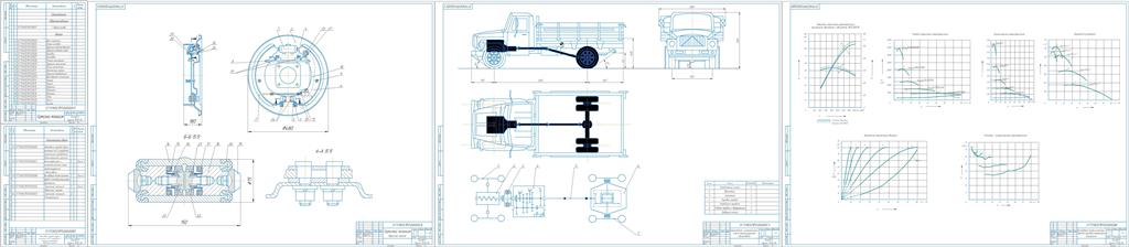 Чертеж Автомобиль грузовой общего назначения (4х2) с разработкой тормозного управления