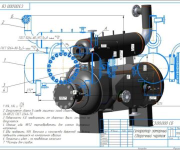 3D модель Ёмкость сепарационная предназначена для отделения газа от жидкости и дальнейшего их измерения