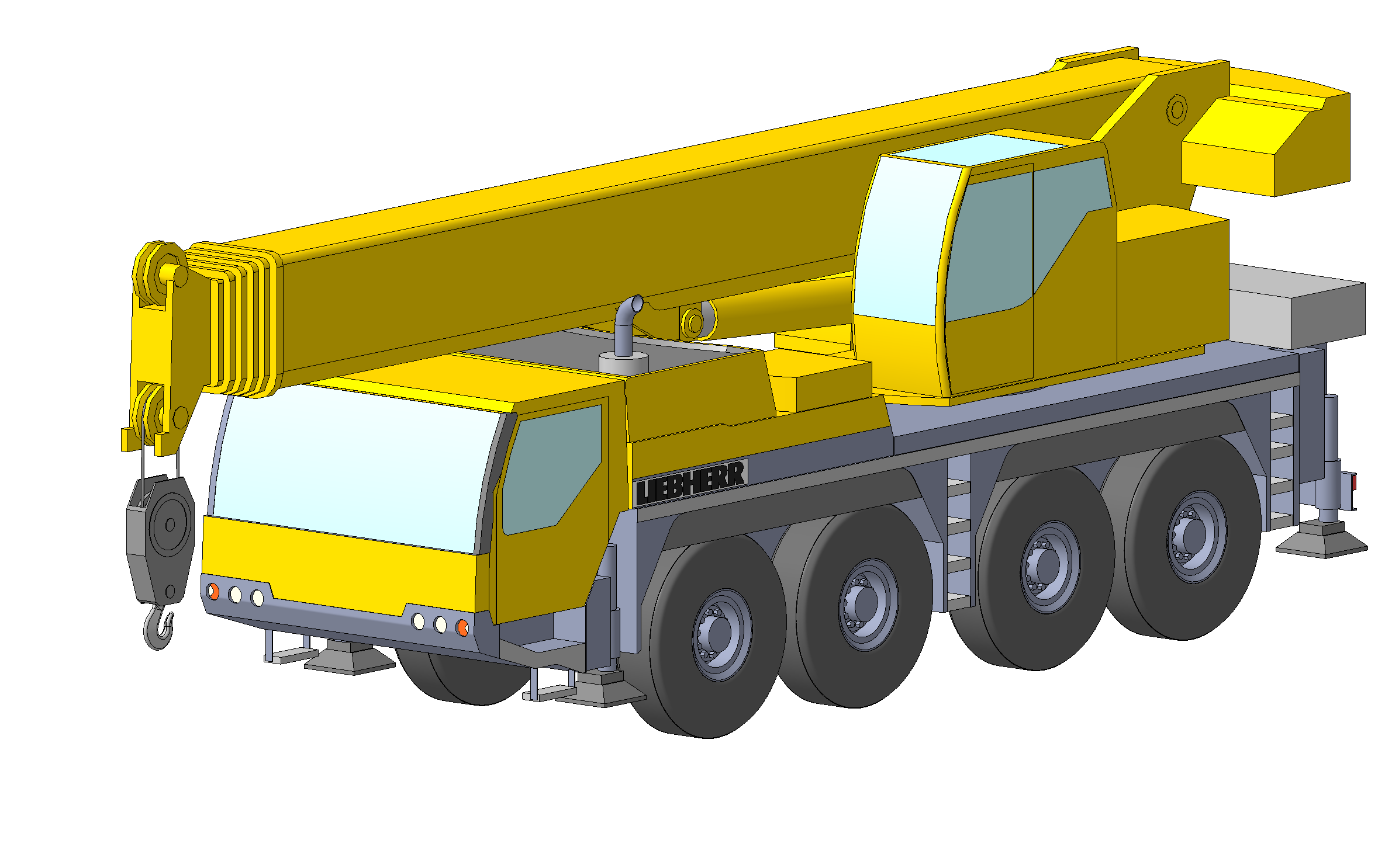 3D модель Кран автомобильный liebherr