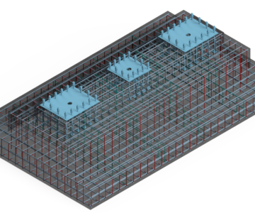 3D модель Фундамент мелкого заложения под стойку навеса