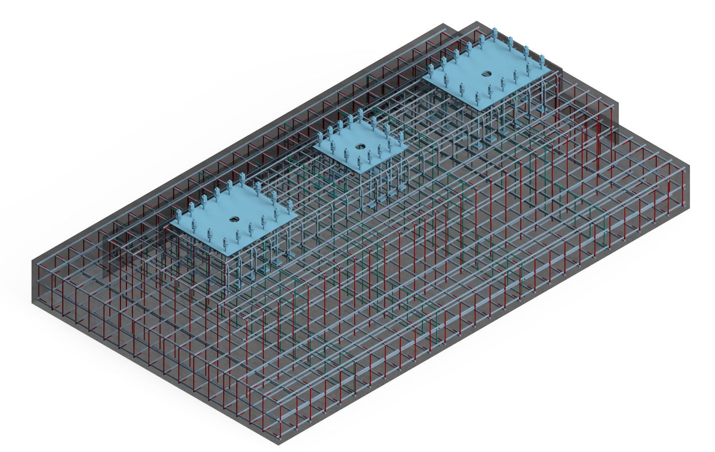 3D модель Фундамент мелкого заложения под стойку навеса