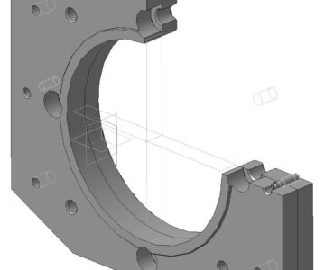 3D модель Фланец АИС 160L к редуктору кран-балки Demag