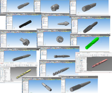 3D модель Сборник 3D Моделей осевой инструмент (сверло, зенкер, розвертка)