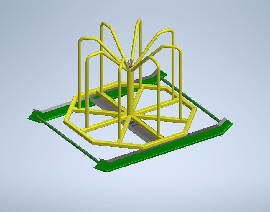 3D модель Макет катушки для гибкополимерных рукавов с вертикальной осью вращения