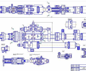 Чертеж Чертеж механизма руки манипулятора промышленного робота "РИТМ-01"