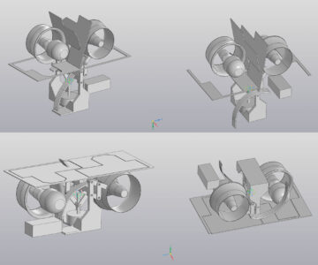 3D модель Винторулевая колонка яхты