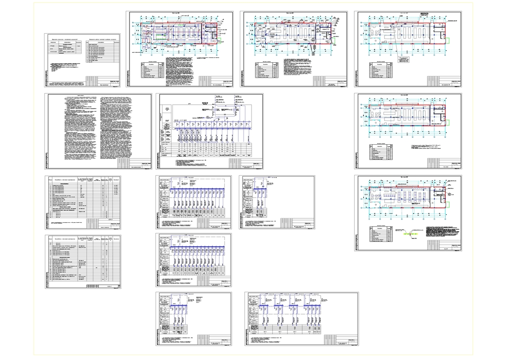 Чертеж Рабочая документация по проектированию силового электрооборудования и электроосвещения гипермаркета