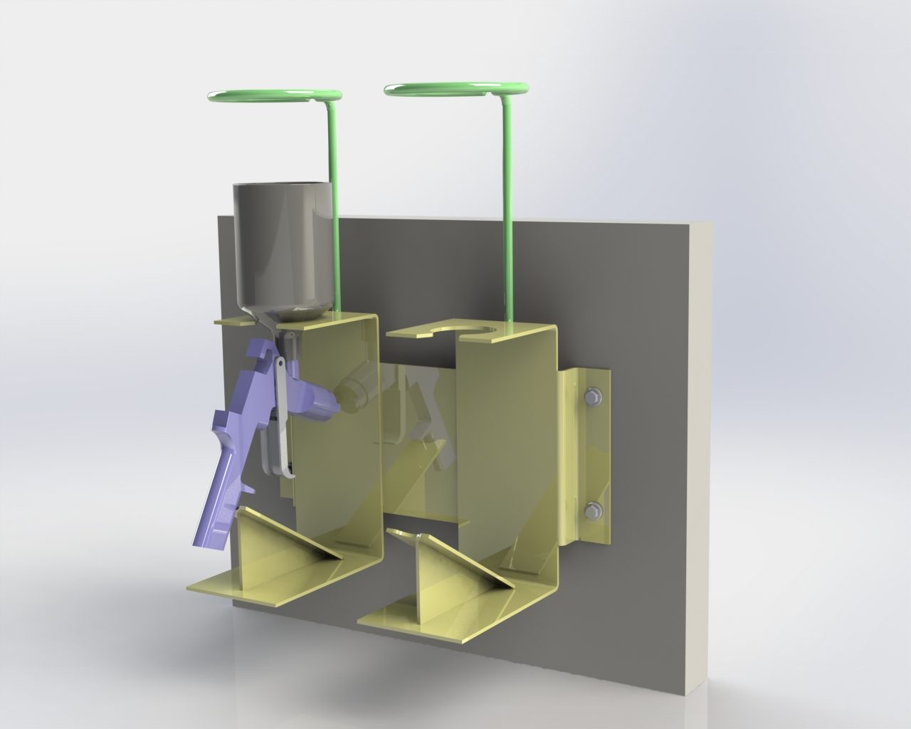 3D модель Держатель для покрасочных пистолетов