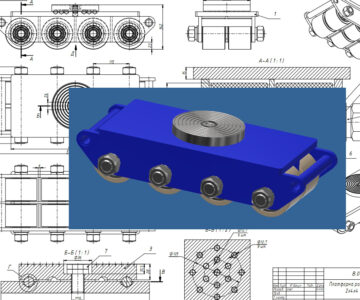 3D модель Платформа роликовая поворотная 2х4х4