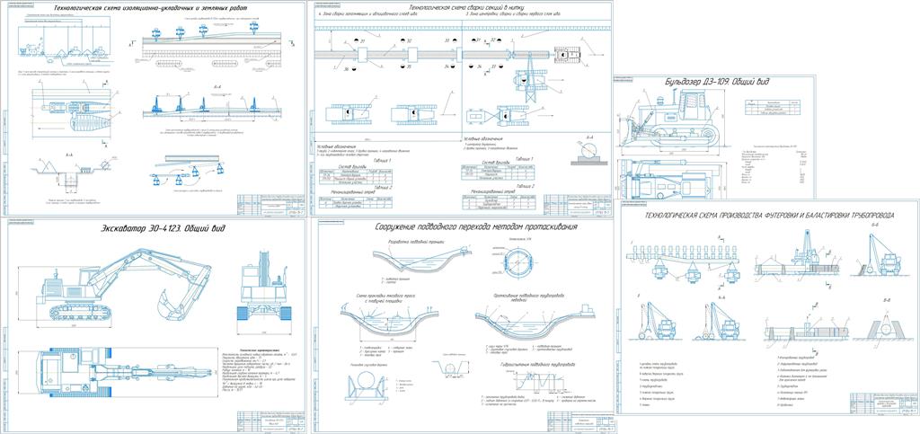 Чертеж Обоснование выбора комплекса оборудования для разработки траншеи при строительстве магистральных трубопроводов пересекающих водоемы