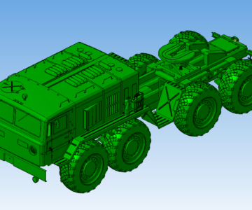 3D модель Тягач МАЗ-537