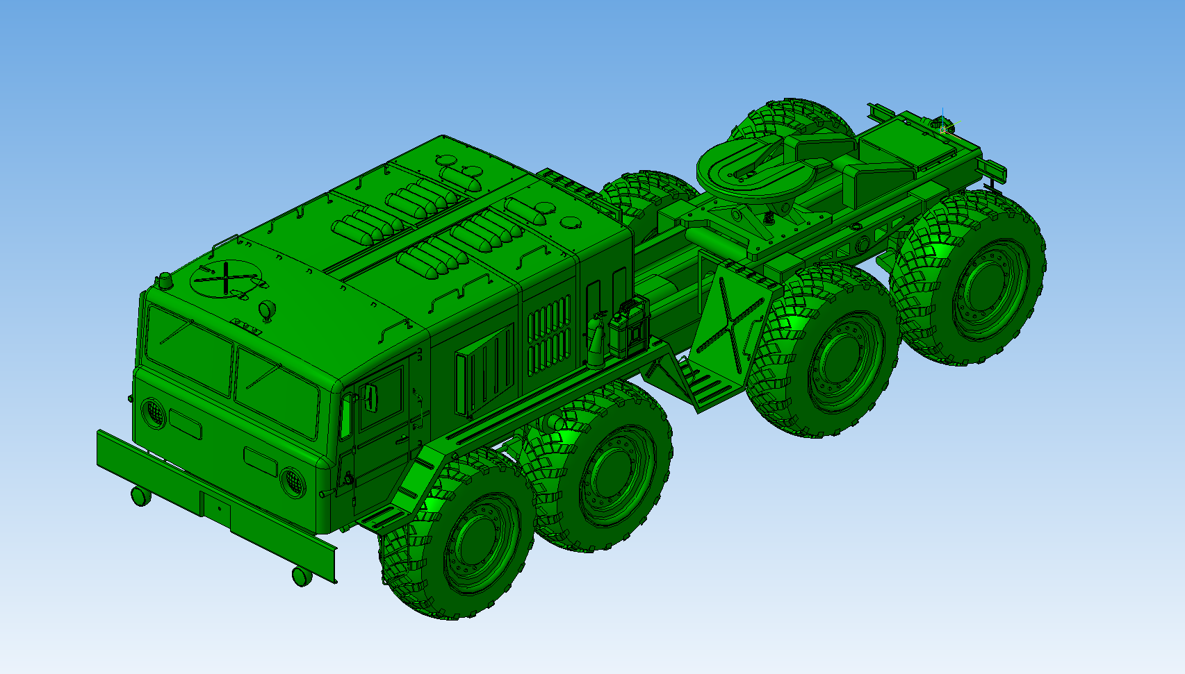 3D модель Тягач МАЗ-537