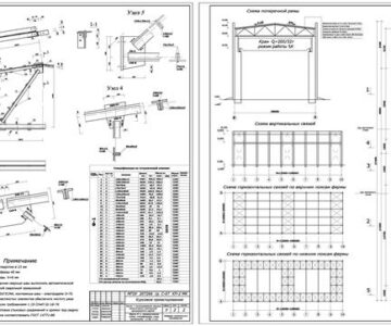 Чертеж Расчет и проектирование несущих металлических конструкций одноэтажного промышленного здания