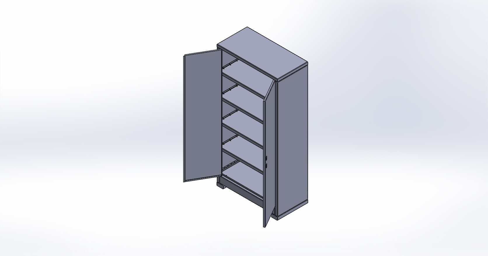 3D модель Шкаф для инструментов тяжёлый (габаритные размеры 1850х920х460)