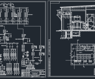 Чертеж Электрическая часть ТЭЦ 220 МВт