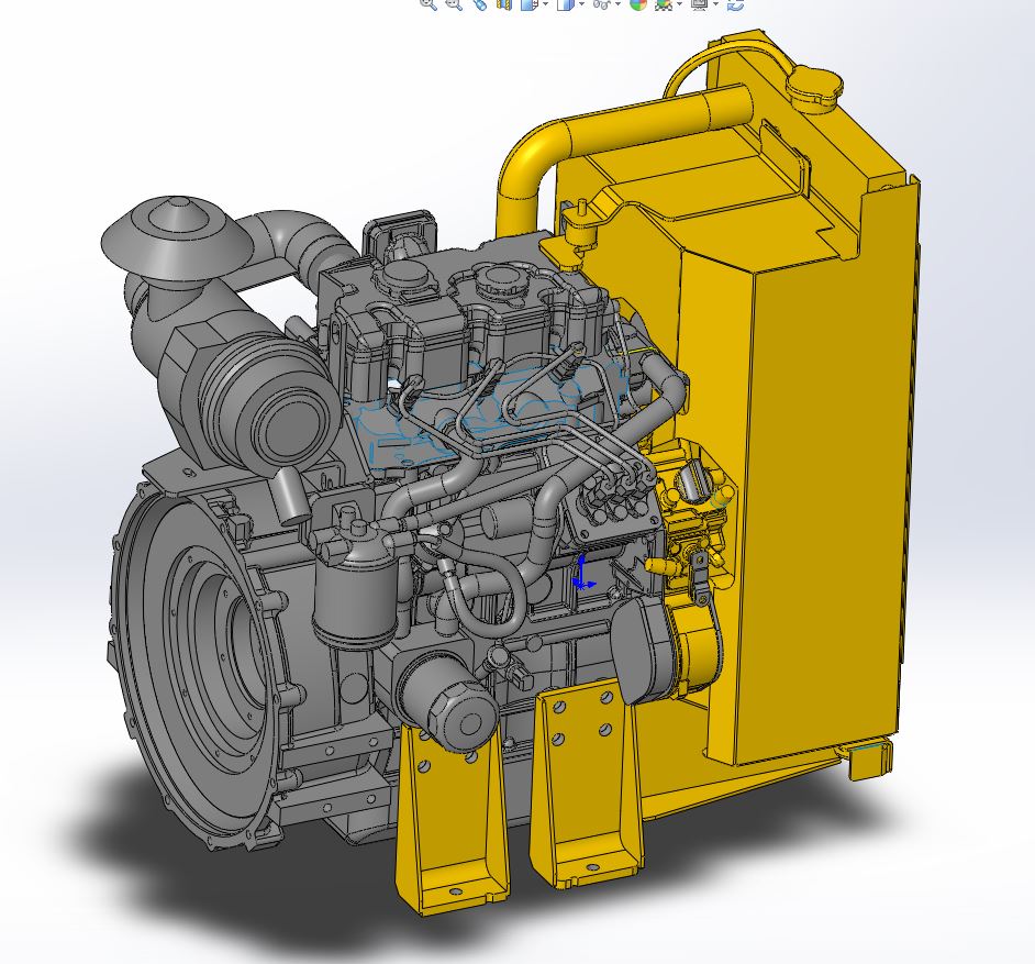 3D модель 3D Модель дизельный двигатель Caterpillar C1.5 NA