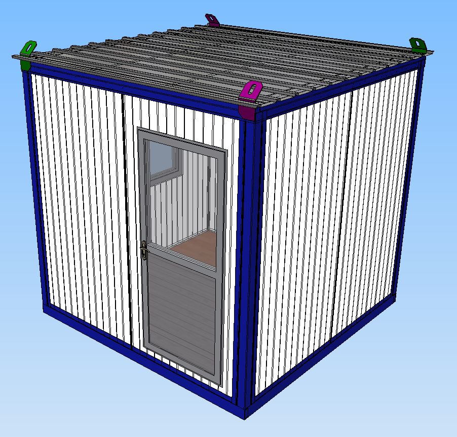 3D модель Пост охраны 2,5х2,5х2,4 м