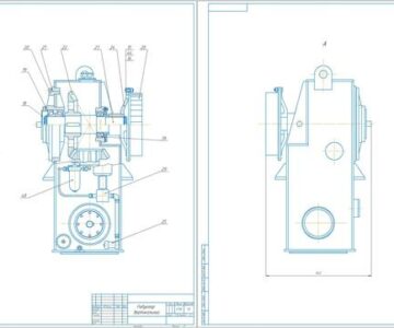 Чертеж Сборочный чертеж "Редуктор вертикальный"