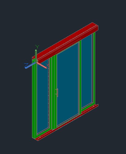 3D модель Дверь раздвижная