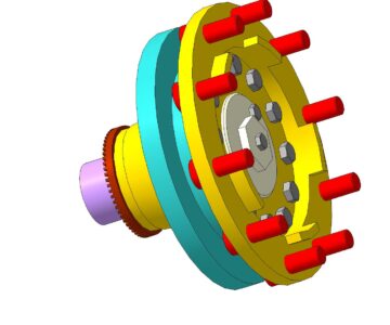 3D модель Ступица переднего моста грузового автомобиля