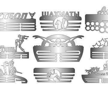 3D модель Набор спортивных медальниц