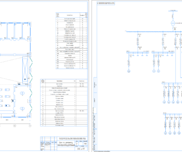 Чертеж Электроснабжение цеха по ремонту электрооборудования