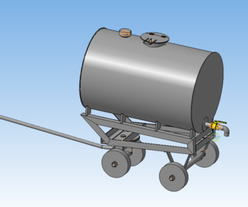 3D модель Тележка для развоза масла