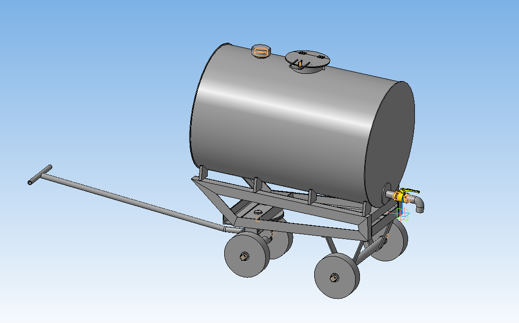 3D модель Тележка для развоза масла