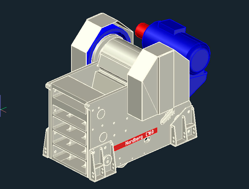 3D модель Щековая дробилка Nordberg серии C 160