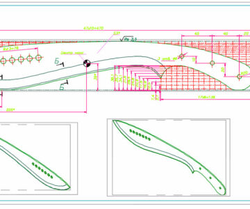 Чертеж Мачете из коррозионно-стойкой стали
