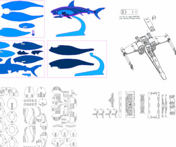 3D модель 3D пазлы из фанеры. Контуры DXF