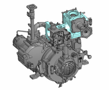 3D модель Комбинированный пожарный насос НЦПК-40/100-4/400