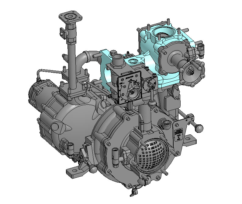 3D модель Комбинированный пожарный насос НЦПК-40/100-4/400