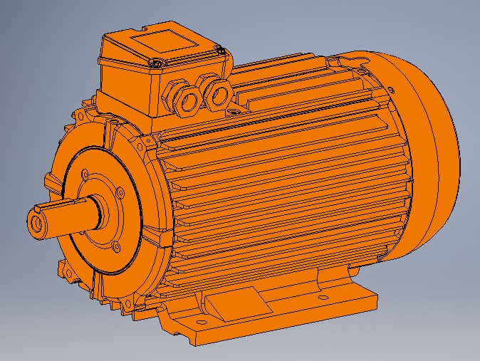 3D модель Электродвигатель А132М4 11 кВт IM1081