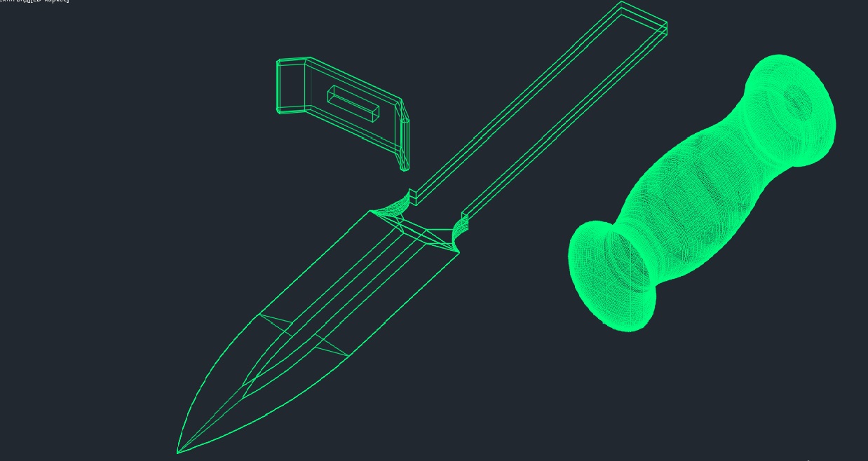 3D модель нож кинжал