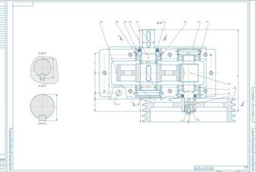 Чертеж Проектирование редуктора с косозубой цилиндрической передачей