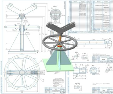 3D модель Подъемно-поддерживающая стойка (чертежи+ПЗ+3д модель)