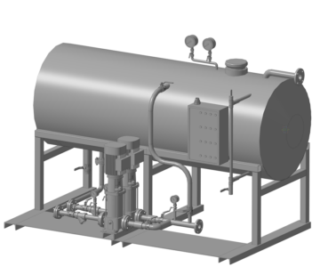 3D модель Станция сбора и возврата конденсата, бак 1,2 м3