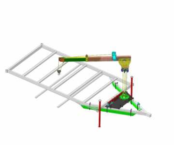 3D модель Мини-кран на двухосный прицеп "Прагматек"